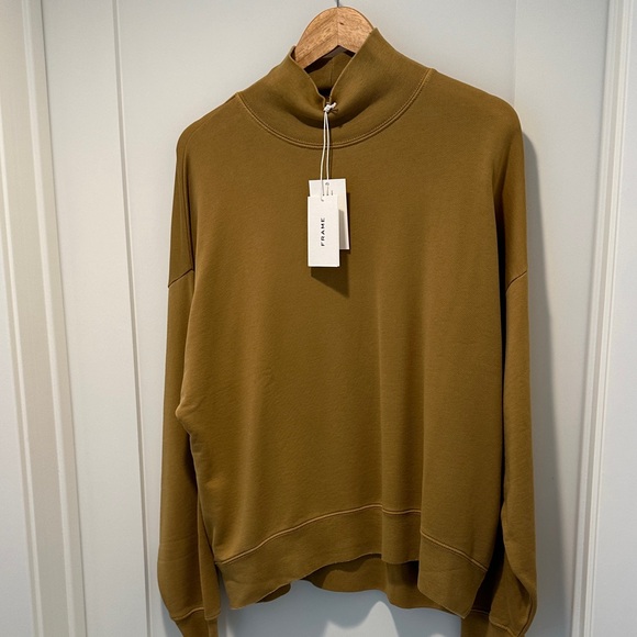 New Frame sweatshirt New with tags  size large mustard / brown color - Picture 4 of 8